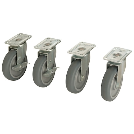 Global Industrial Bulk Container Caster Set 2 Swivel/2 Locking 603088